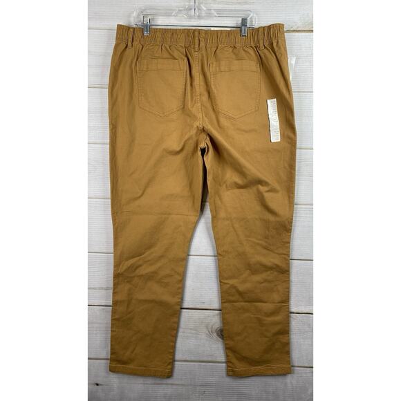 Knox Rose Pants Womens XL Brown High Rise Elastic Waistband Straight Leg NWT - Picture 7 of 11